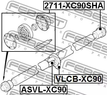 Шарнир FEBEST ASVL-XC90