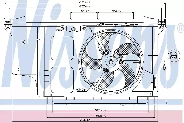 Вентилятор NISSENS 85007