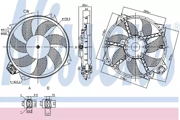 Вентилятор NISSENS 85989