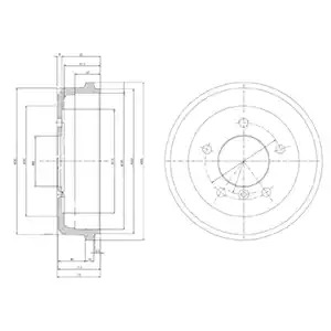 Тормозный барабан DELPHI BF168