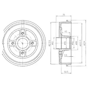 Тормозный барабан DELPHI BF423