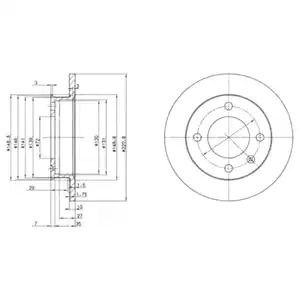 Тормозной диск DELPHI BG2118