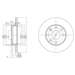 Тормозной диск DELPHI BG2148