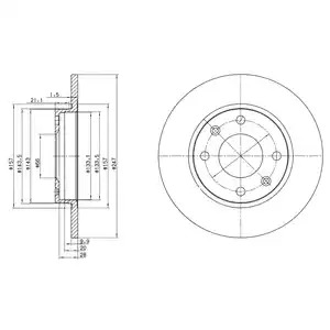 Тормозной диск DELPHI BG2213