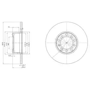 Тормозной диск DELPHI BG2259