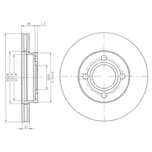 Тормозной диск DELPHI BG2272