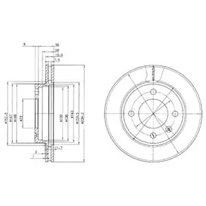 Тормозной диск DELPHI BG2273