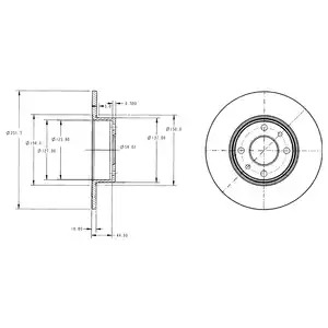 Тормозной диск DELPHI BG2322