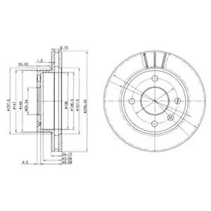 Тормозной диск DELPHI BG2367