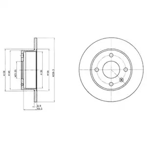 Тормозной диск DELPHI BG2376