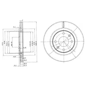 Тормозной диск DELPHI BG2387