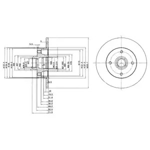 Тормозной диск DELPHI BG2389