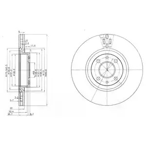 Тормозной диск DELPHI BG2407