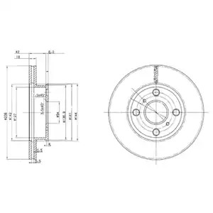 Тормозной диск DELPHI BG2424