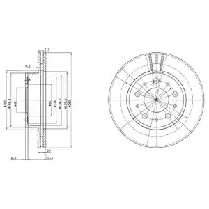 Тормозной диск DELPHI BG2425C