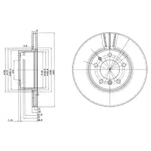 Тормозной диск DELPHI BG2433