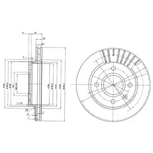 Тормозной диск DELPHI BG2440