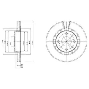 Тормозной диск DELPHI BG2443