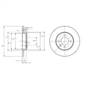 Тормозной диск DELPHI BG2454