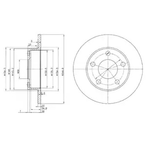 Тормозной диск DELPHI BG2520