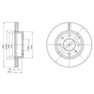 Тормозной диск DELPHI BG2565