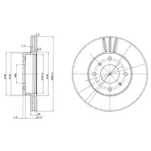 Тормозной диск DELPHI BG2567