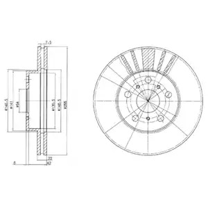 Тормозной диск DELPHI BG2596