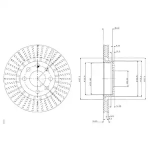 Тормозной диск DELPHI BG2636