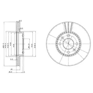 Тормозной диск DELPHI BG2693