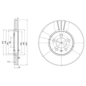 Тормозной диск DELPHI BG2729