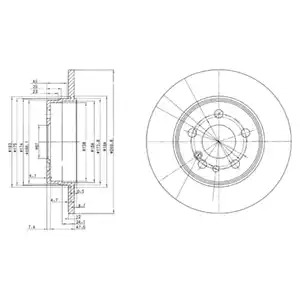 Тормозной диск DELPHI BG2738