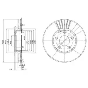 Тормозной диск DELPHI BG2745