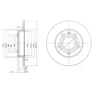 Тормозной диск DELPHI BG2753C