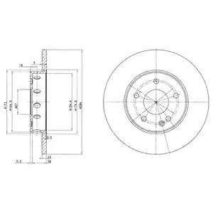 Тормозной диск DELPHI BG2769