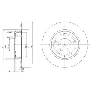 Тормозной диск DELPHI BG2806