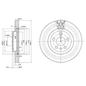 Тормозной диск DELPHI BG2844