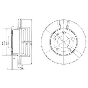 Тормозной диск DELPHI BG2847