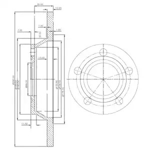 Тормозной диск DELPHI BG2987