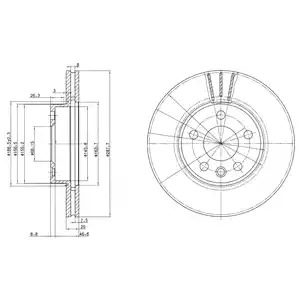 Тормозной диск DELPHI BG3025