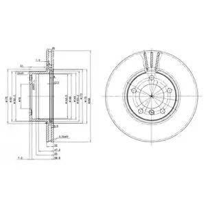 Тормозной диск DELPHI BG3043