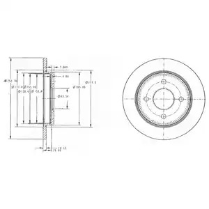 Тормозной диск DELPHI BG3054C