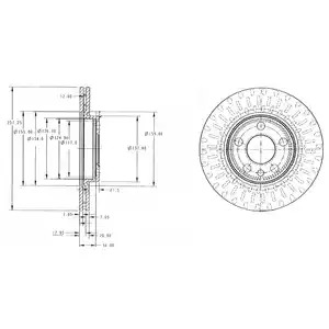 Тормозной диск DELPHI BG3222