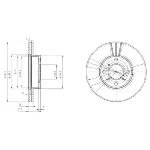 Тормозной диск DELPHI BG3341