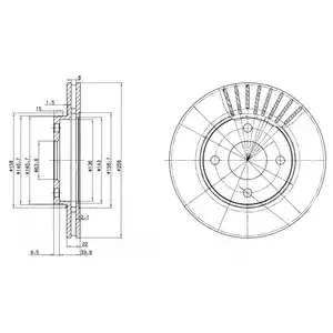 Тормозной диск DELPHI BG3359