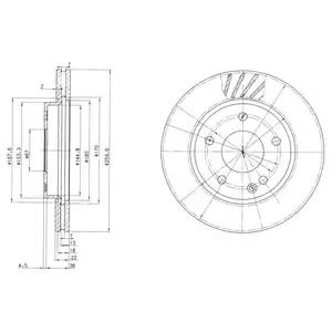 Тормозной диск DELPHI BG3395