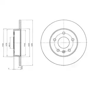 Тормозной диск DELPHI BG3406