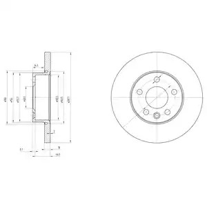 Тормозной диск DELPHI BG3415