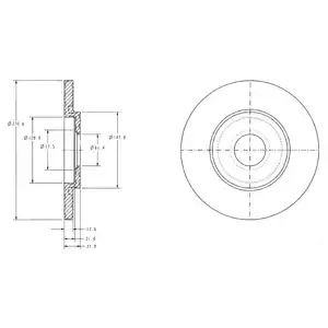 Тормозной диск DELPHI BG3421