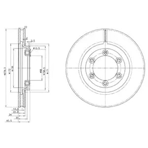 Тормозной диск DELPHI BG3523