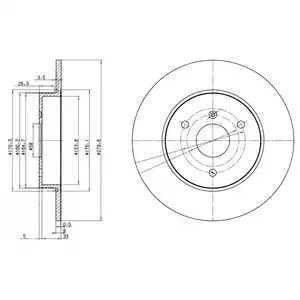 Тормозной диск DELPHI BG3526